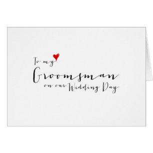 Cartão A meu padrinho de casamento em meu dia do