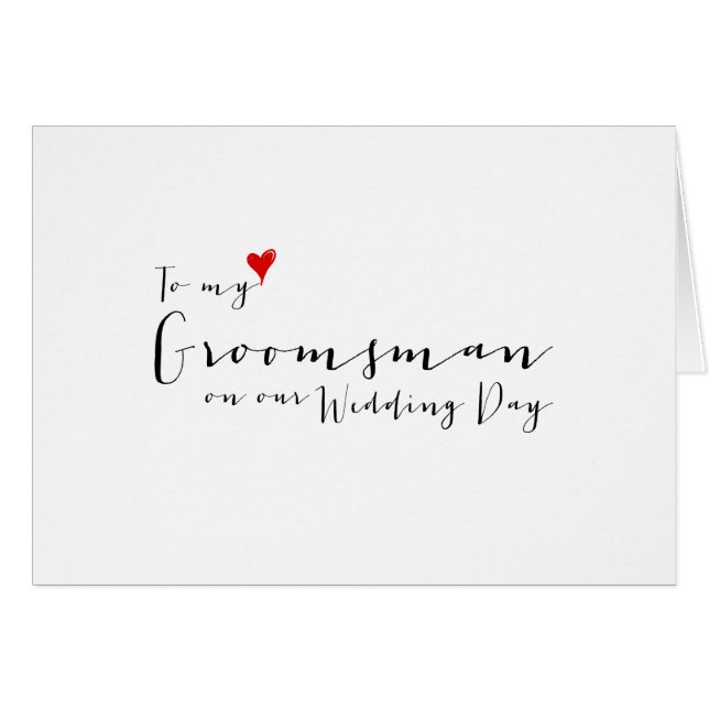 Cartão A meu padrinho de casamento em meu dia do (Frente horizontal)