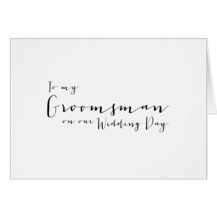 Cartão A meu padrinho de casamento em meu dia do