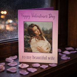Cartão À Minha Bela Esposa: Foto do Namorados Roxo