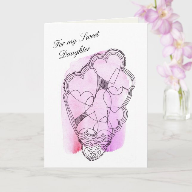 Cartão À Minha Filha Doce, Um Namorados (Orquídea)