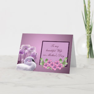 Cartão À Minha Linda Esposa No Dia de as mães