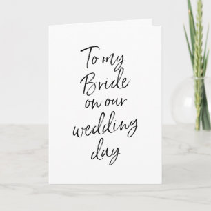 Cartão À minha noiva do nosso casamento   Na moda Mão- Le