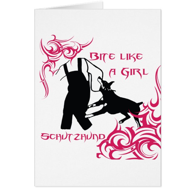 Cartão A mordida gosta de uma menina (Frente)