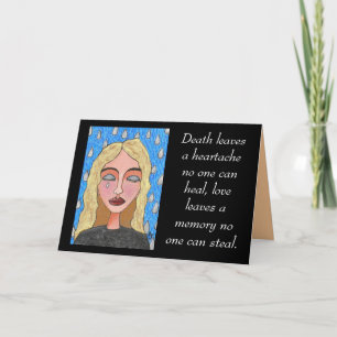 Cartão A morte deixa uma dor no coração..