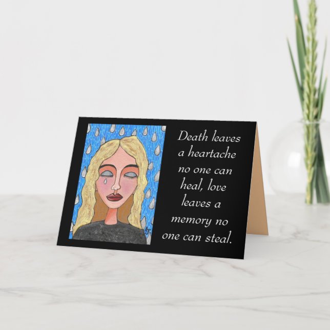 Cartão A morte deixa uma dor no coração.. (Frente)