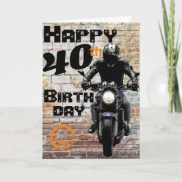 Cartão A moto "Aniversário 40" ainda tem