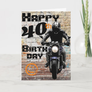 Cartão A moto "Aniversário 40" ainda tem