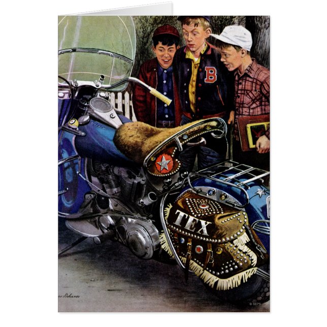 Cartão A motocicleta de Tex (Frente)
