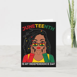 Cartão A Mulher Negra do Cabelo do Velho É Minha Independ