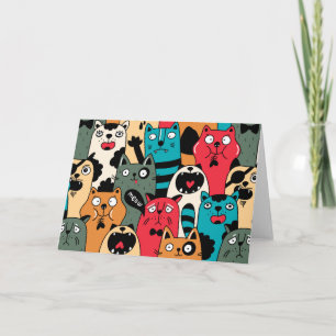 Cartão A multidão de gatos