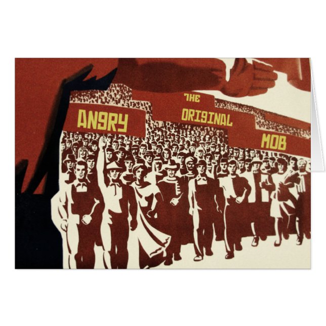 Cartão A multidão irritada original (Frente Horizontal)
