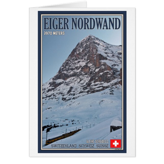 Cartão A Muralha do Norte do Eiger (Frente)