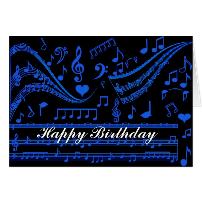 Cartão A música é o meu mundo. (Frente Horizontal)