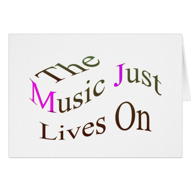 Cartão A Música Simplesmente Continua (Frente Horizontal)