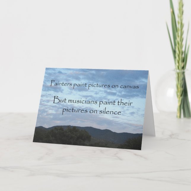 Cartão A Musician's Canvas Greeting Card (Frente)