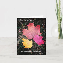 Cartão A natureza não se apressa - tudo é realizado!