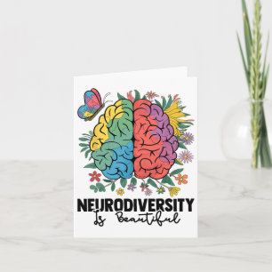 Cartão A Neurodiversidade É Um Lindo Autismo Adhd