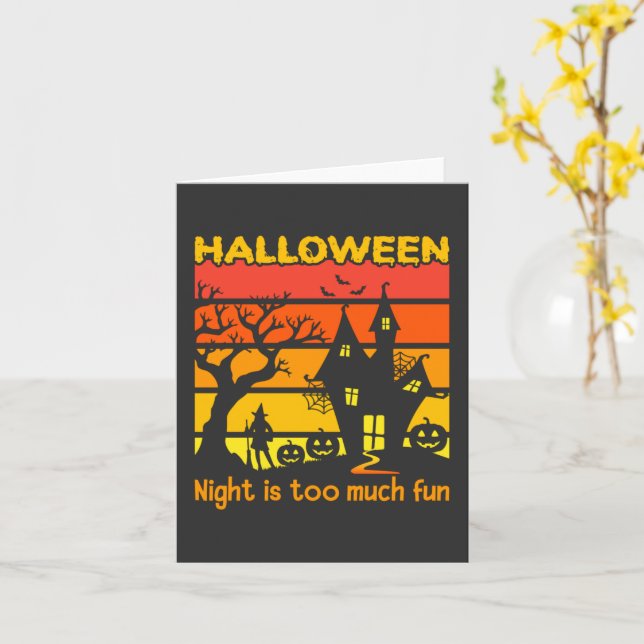 Cartão A Noite de Halloween é Demais de Divertida (Flor Amarela)