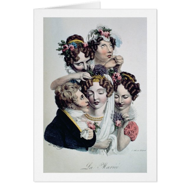 Cartão A noiva, c.1820 (litho) (Frente)