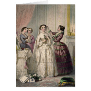 Cartão A noiva, gravada por J. Battannier, 1852-53