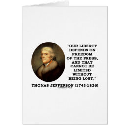 Cartão A Nossa Liberdade Depende Da Liberdade De Imprensa