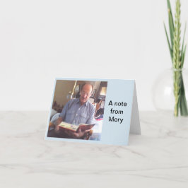 Cartão A note from Mory.