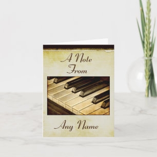Cartão A Note From... Piano Keys Note Cards