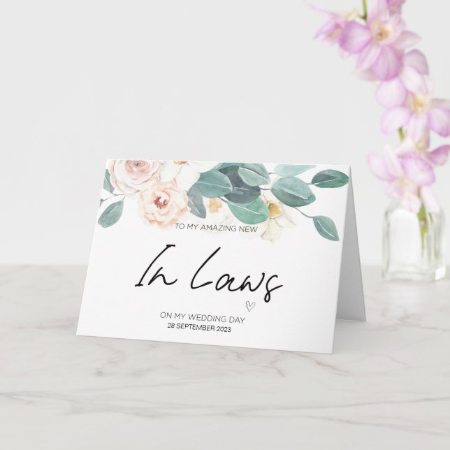 Cartão A Novos Pais no Casamento de Direito Obrigado da N (Orquídea)