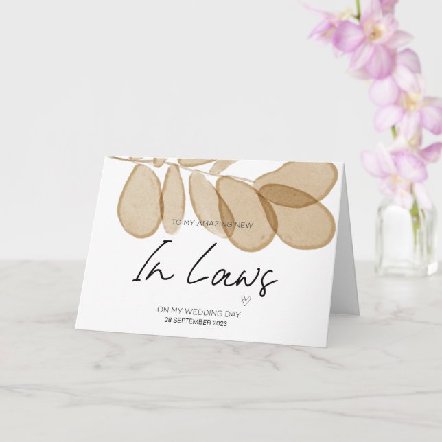 Cartão A Novos Pais no Casamento de Direito Obrigado da N (Orquídea)