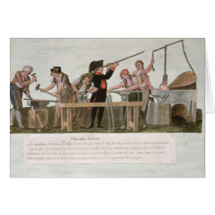 Cartão A oficina dos fabricantes do rifle, 1793