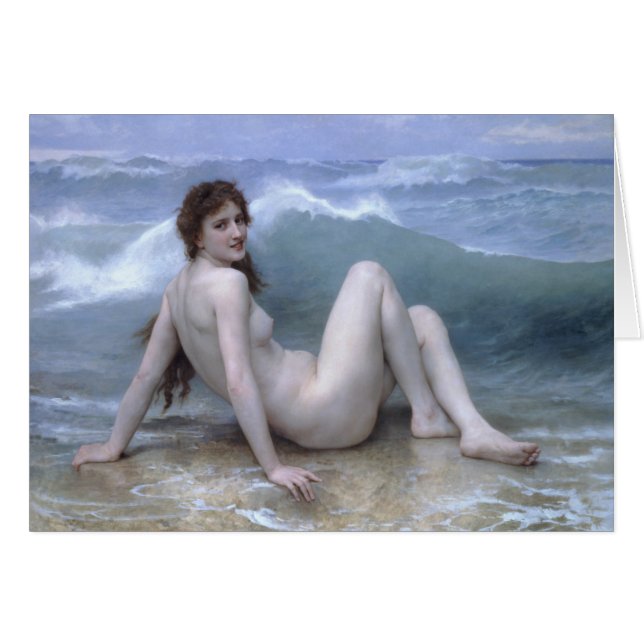 Cartão A onda de William-Adolphe Bouguereau (Frente Horizontal)