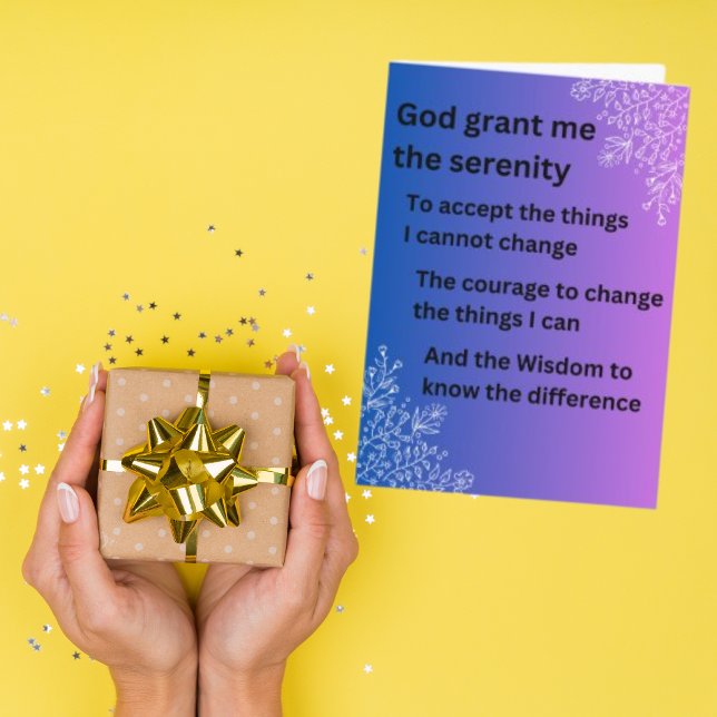 Cartão A Oração da Serenidade (Criador carregado)