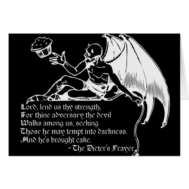 Cartão A oração do Dieter (branca) (Frente Horizontal)