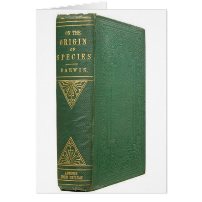 Cartão A origem de Darwin da espécie (Frente)