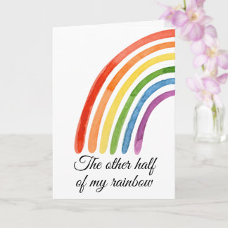 Cartão A Outra Metade Do Meu Arco-Íris Você Me Completou