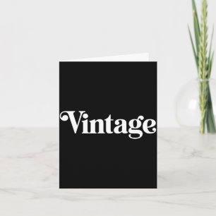 Cartão A palavra vintage _ um design retrô elegante que