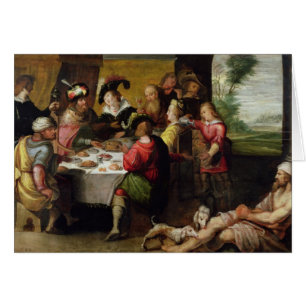 Cartão A parábola do homem rico e do Lazarus