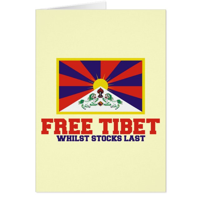 Cartão A paródia livra Tibet (Frente)