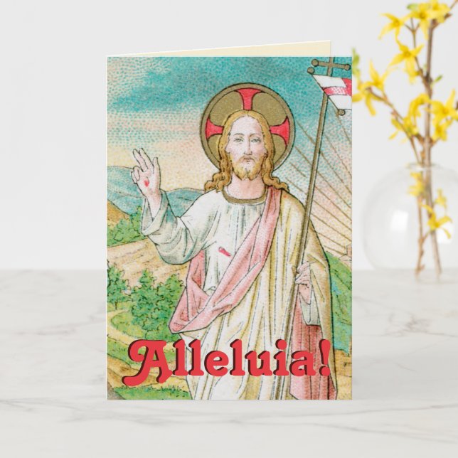 Cartão A Páscoa do Cristo Risen (Detalhe; VVP 08) (Flor Amarela)
