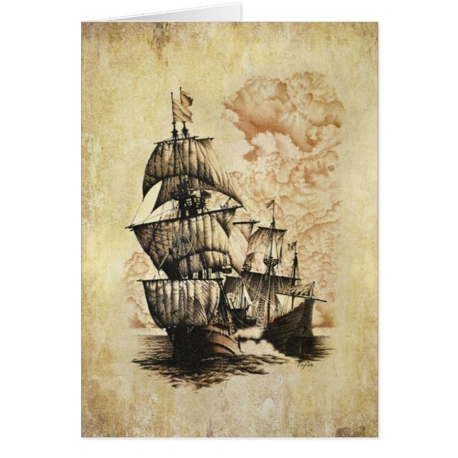 Cartão A passagem de barlavento (internos vazios) (Frente)