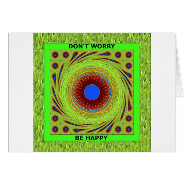 Cartão A Pastura Verde Tem Um Bom Dia, Não Se Preocupe. (Frente Horizontal)