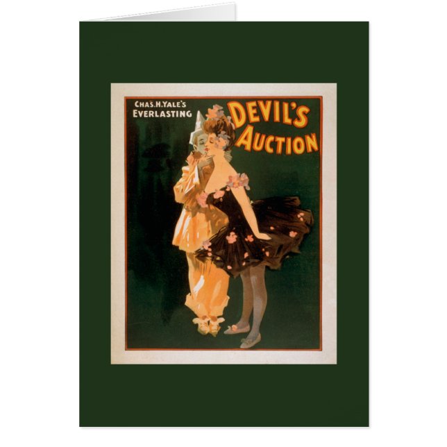 Cartão A peça de leilão do diabo eterno de Yale (Frente)