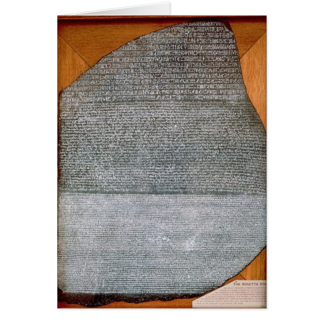 Cartão A pedra de Rosetta, de St. Julien do forte, (Frente)
