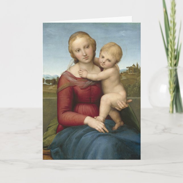 Cartão A Pequena Cowper Madonna | Raphael (Frente)