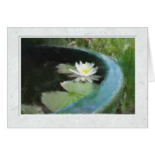Cartão A Placa Waterlily