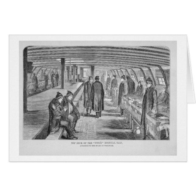 Cartão A plataforma superior do "une" o navio de hospital (Frente Horizontal)