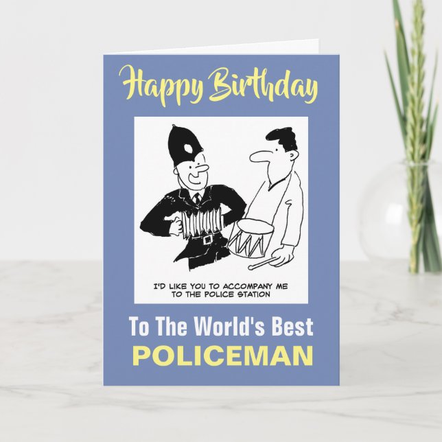 Cartão A polícia quer que o Homem o acompanhe (Frente)