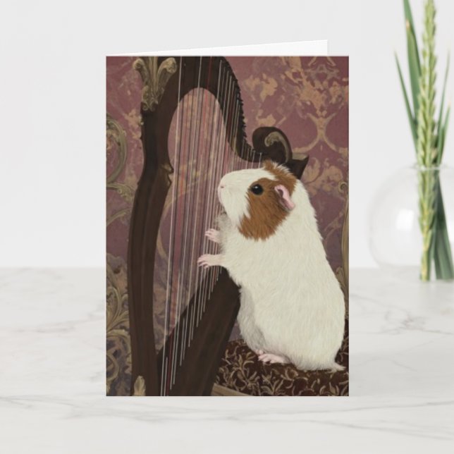 Cartão A Polite Performance – Guinea Pig Greeting Card (Frente)