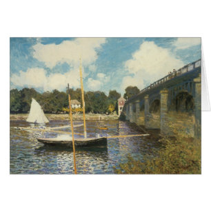 Cartão A Ponte da Estrada em Argenteuil por Claude Monet
